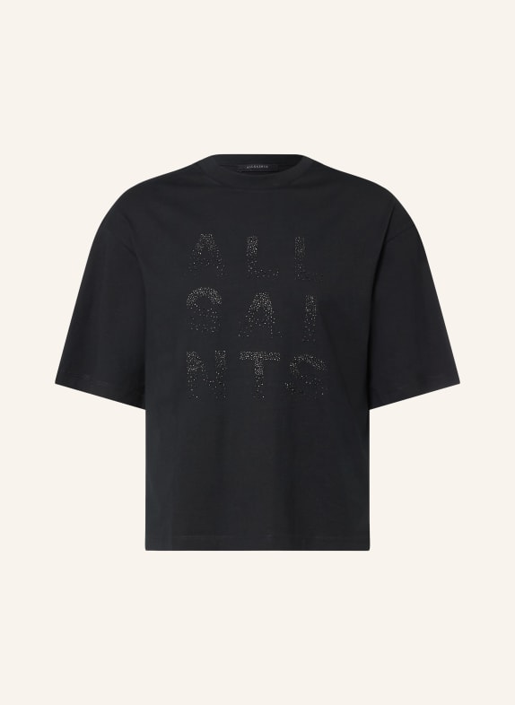 ALLSAINTS T-shirt STACKS AMELIE avec strass NOIR