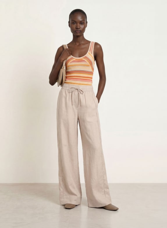 REISS Marlene-broek RILEY van linnen BEIGE
