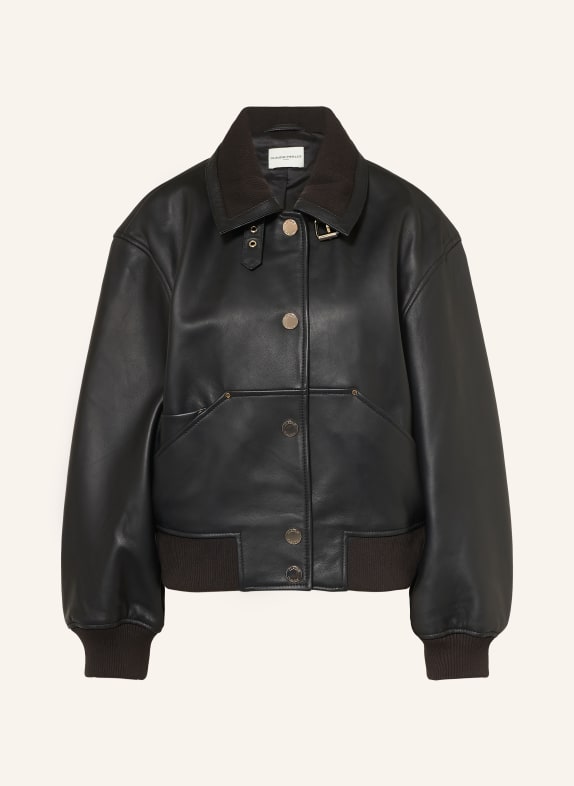 CLAUDIE PIERLOT Lederjacke SCHWARZ