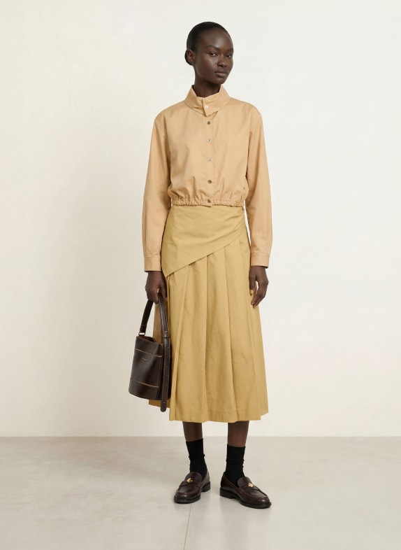 CLAUDIE PIERLOT Faltenrock BEIGE