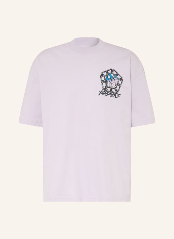 ALLSAINTS AFFIX T-shirt LIGHT PURPLE / BLUE / BLACK