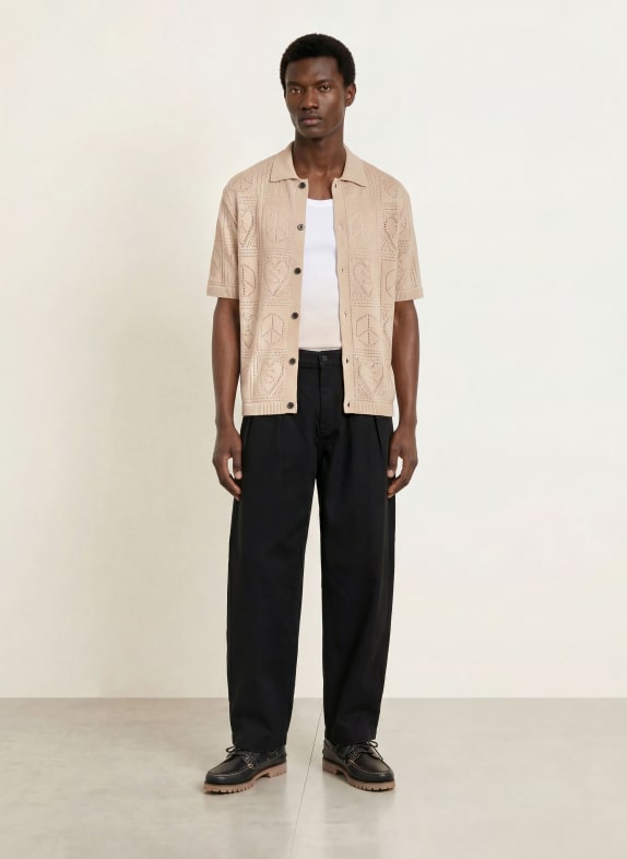 ALLSAINTS Gebreid overhemd ARKTX Comfort Fit BEIGE
