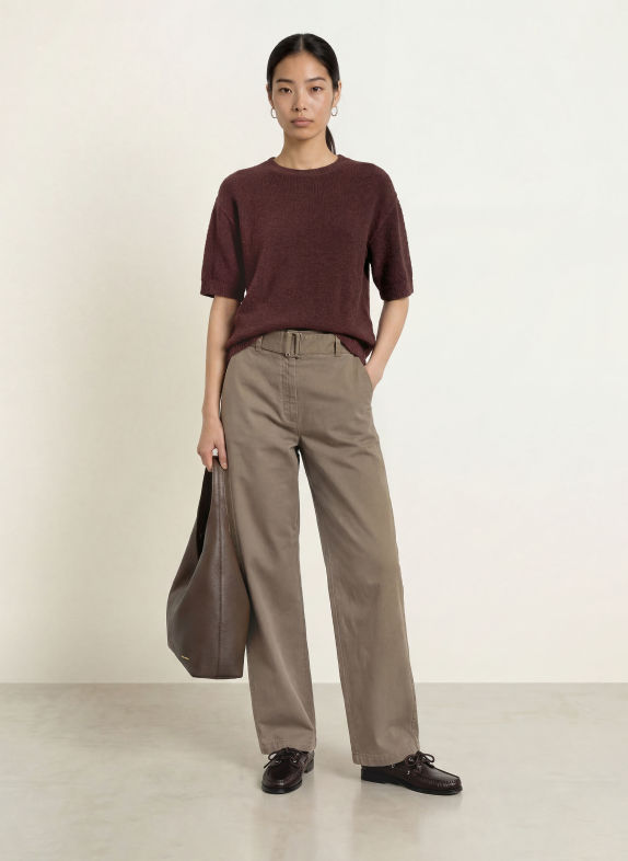 Marc O'Polo Strickshirt DUNKELBRAUN