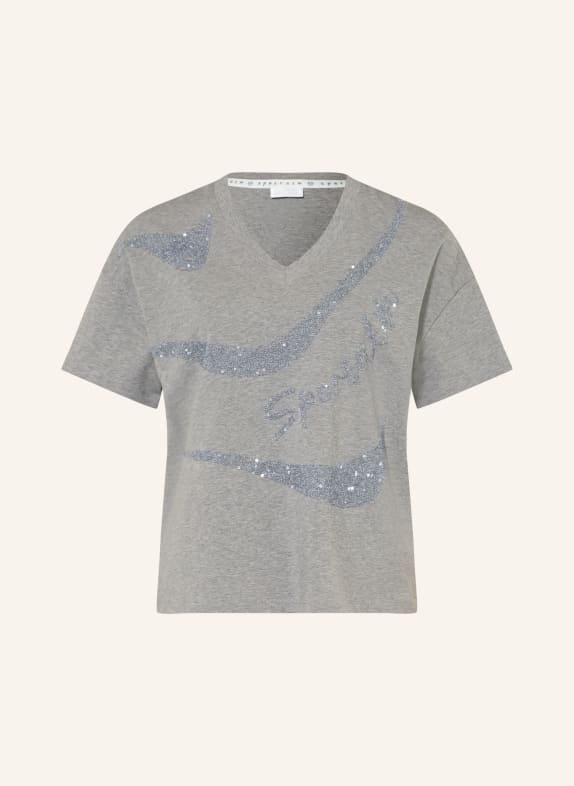 SPORTALM T-Shirt mit Pailletten GRAU