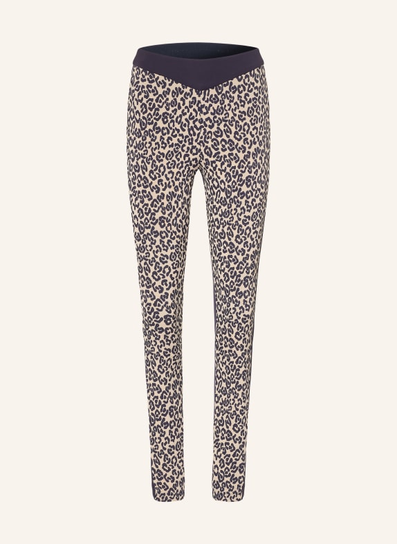 SPORTALM Leggings im Materialmix BEIGE / SCHWARZ