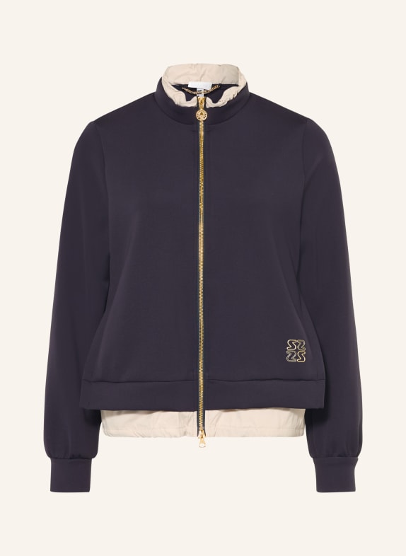 SPORTALM Sweat zippé avec fil pailleté BLEU FONCÉ / OR / MARRON CLAIR