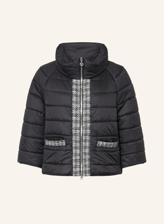 SPORTALM Quilted jacket with 3/4 sleeves BLACK / GRAY / WHITE