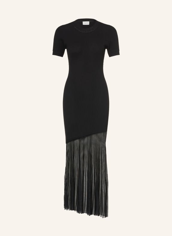 CLAUDIE PIERLOT Kleid im Materialmix SCHWARZ