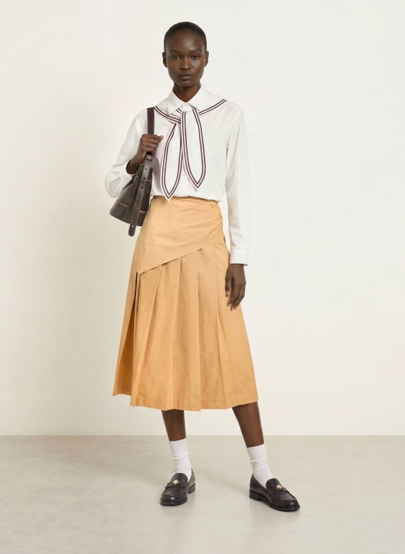 CLAUDIE PIERLOT Hemdbluse mit abnehmbarem Tuch WEISS
