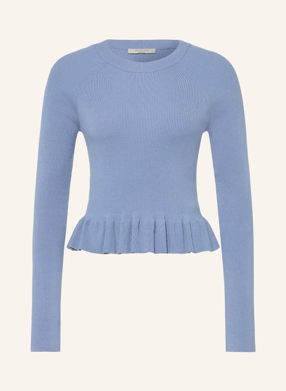 ALLSAINTS JAS Sweater with Ruffles BLUE