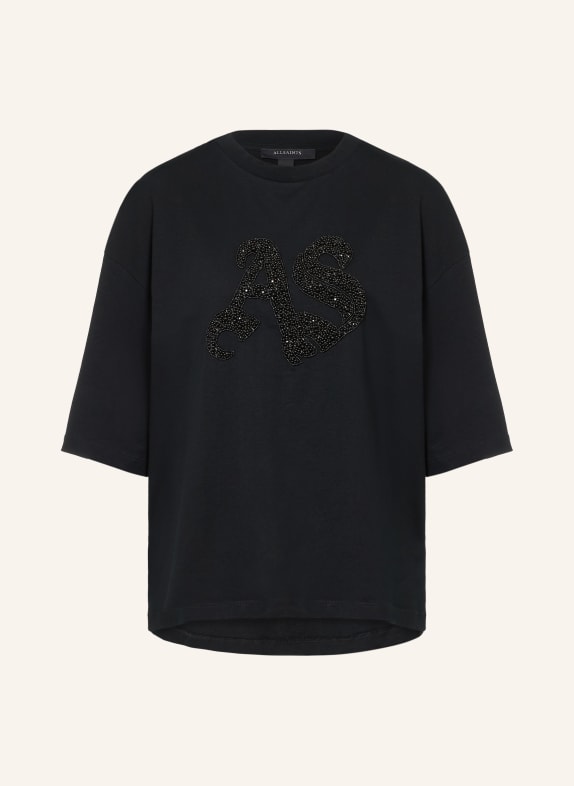 ALLSAINTS T-shirt AMELIE avec perles décoratives NOIR
