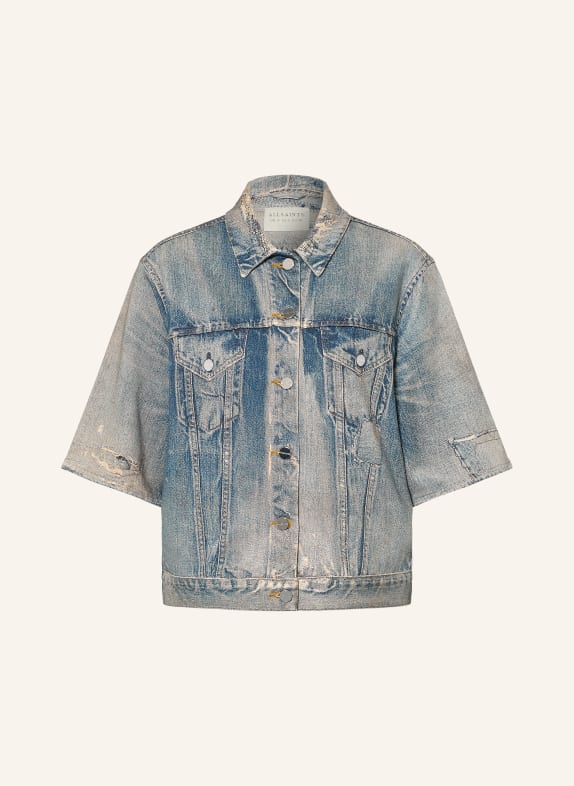 ALLSAINTS Sweatvest JUNI in jeanslook BLAUW / BLAUWGRIJS