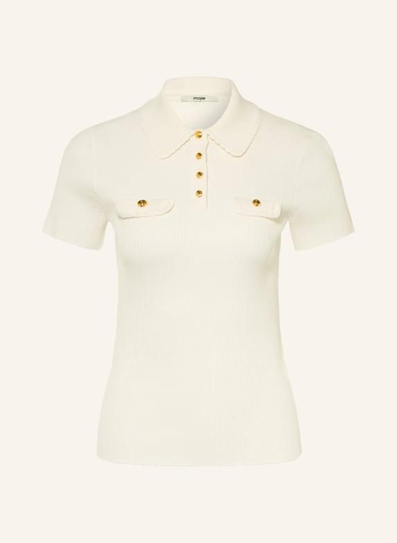 maje Strick-Poloshirt ECRU