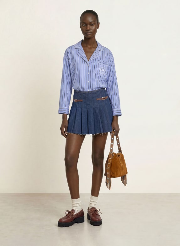 maje Bluse HELLBLAU / DUNKELBLAU / WEISS