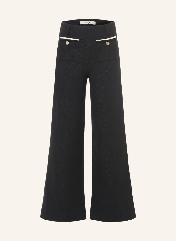 maje Marlenehose mit Glitzergarn SCHWARZ / WEISS