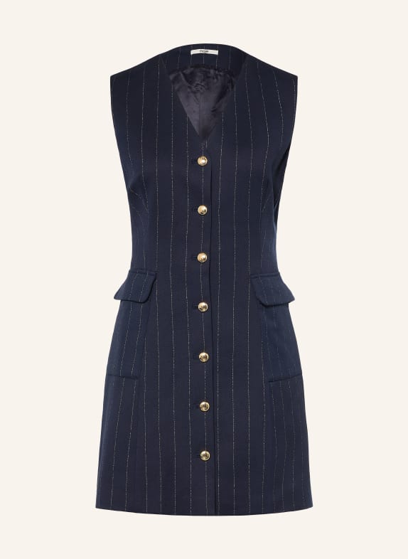 maje Kleid DUNKELBLAU / WEISS