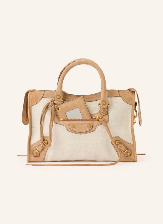 BALENCIAGA Torebka LE CITY BAG SMALL BEŻOWY / ZŁOTY / KONIAKOWY