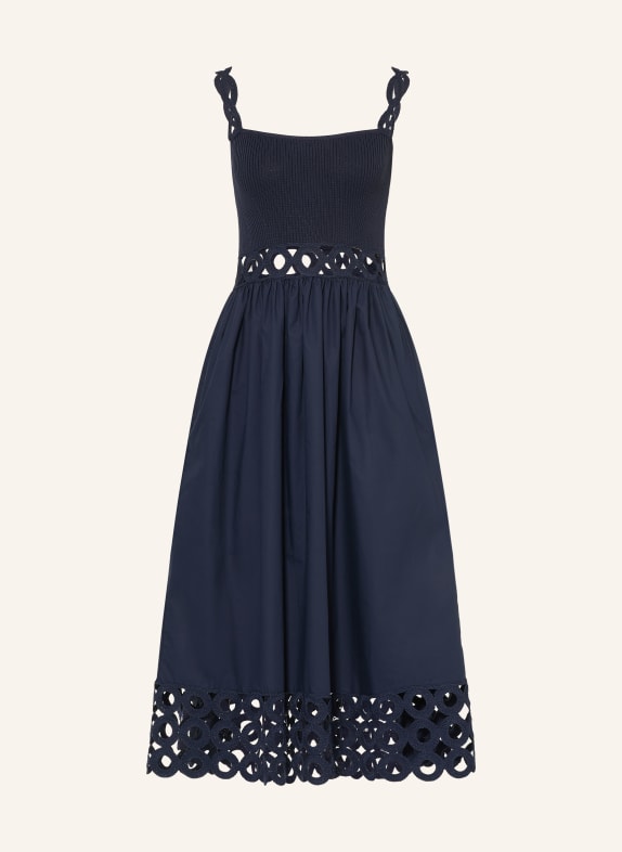 REISS Robe RITA avec découpes BLEU FONCÉ