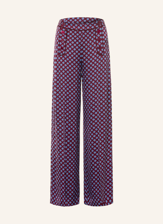 CLAUDIE PIERLOT Marlenehose DUNKELROT / HELLBLAU / WEISS
