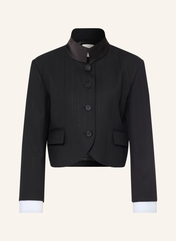 SANDRO Kastenjacke mit Glitzergarn SCHWARZ / WEISS