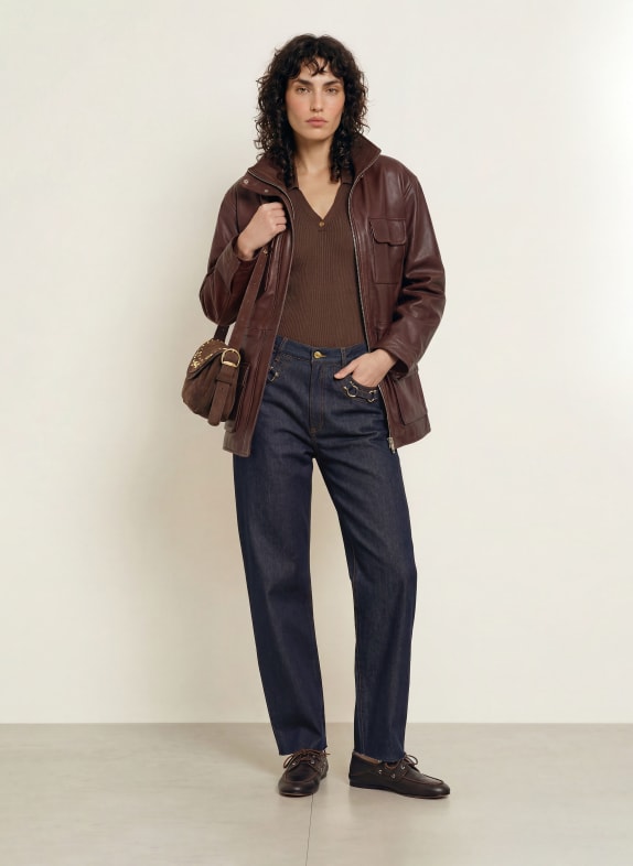 SANDRO Jeansy typu barrel 4785 BLUE JEAN