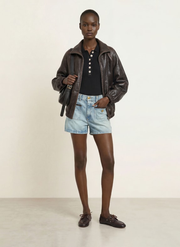 SANDRO Jeansshorts HELLBLAU