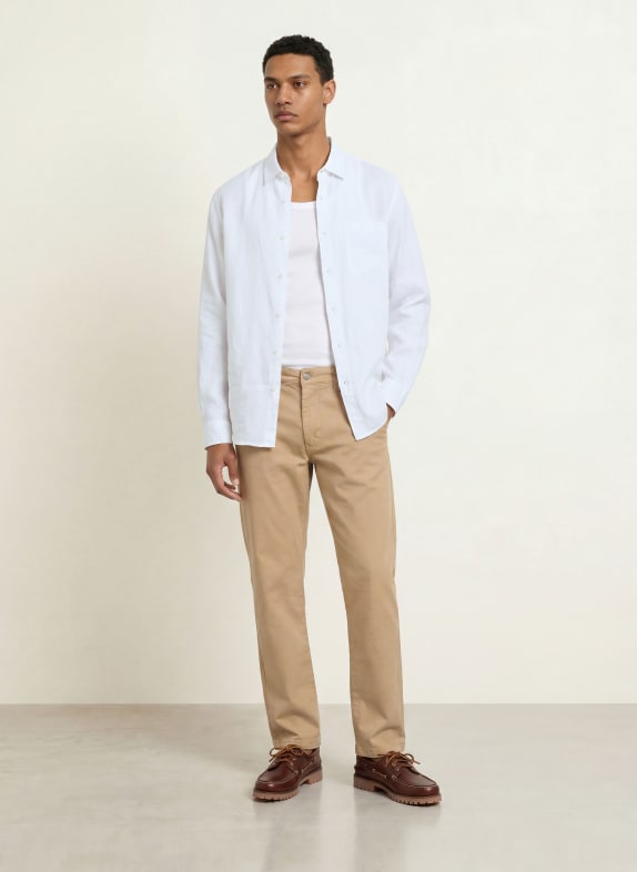 NN.07 Linnen overhemd DINO Comfort Fit WIT