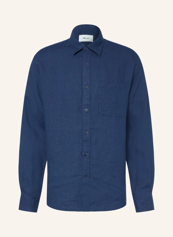NN.07 Leinenhemd DINO Comfort Fit DUNKELBLAU