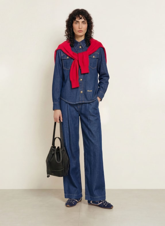 CLAUDIE PIERLOT Jeansbluse DUNKELBLAU