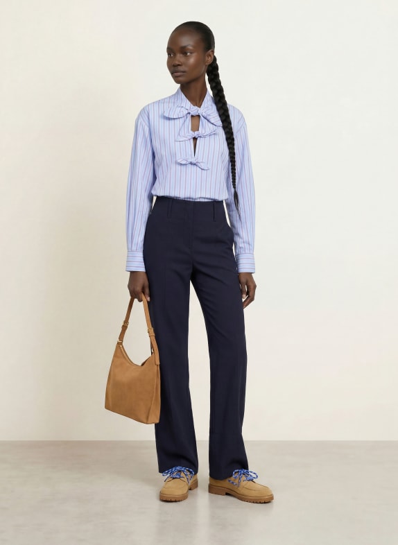 CLAUDIE PIERLOT Blusenshirt HELLBLAU / DUNKELROT / DUNKELBLAU