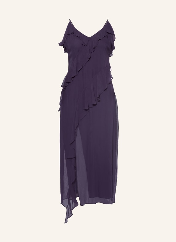 ba&sh Kleid OCEANE mit Volants DUNKELLILA