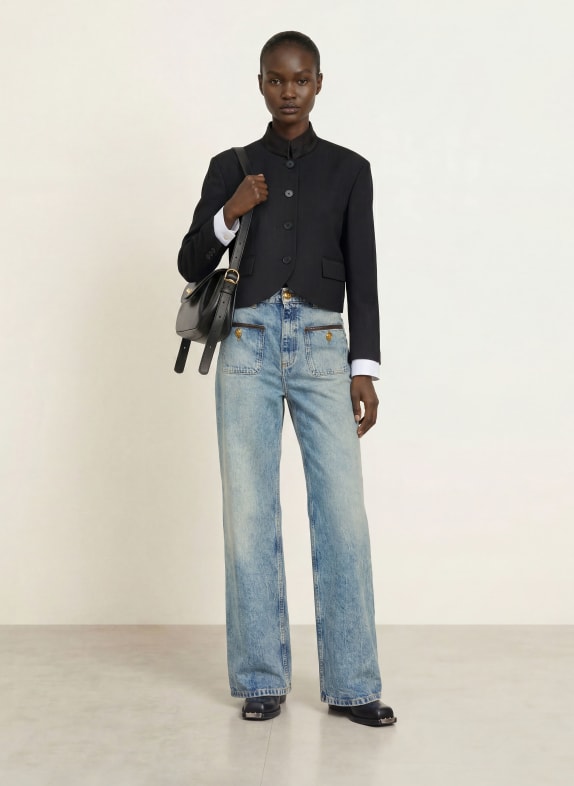 SANDRO Wide Leg Jeans 4785 BLUE JEAN