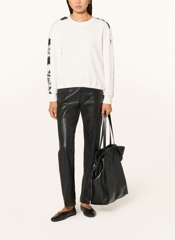 SPORTALM Sweatshirt met galonstrepen CRÈME / ZWART