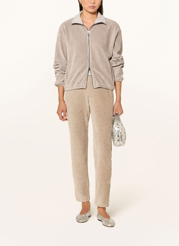 SPORTALM Sweatvest van corduroy met glittergaren TAUPE