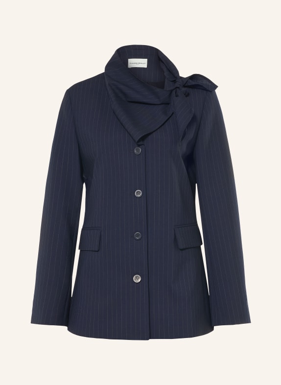 CLAUDIE PIERLOT Blazer mit Schluppe DUNKELBLAU / HELLGRAU