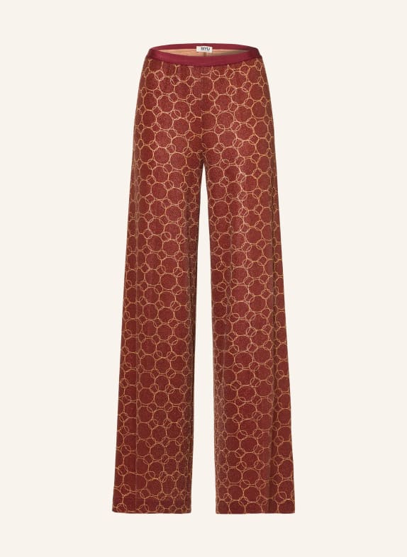 SIYU Jerseyhose mit Glitzergarn ROT / GOLD