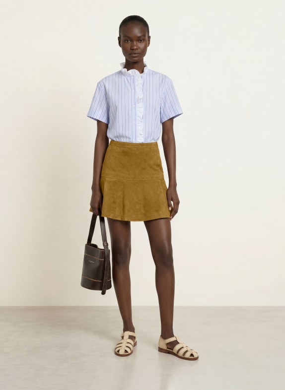 CLAUDIE PIERLOT Lederrock BRAUN