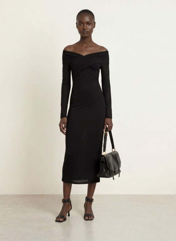 ALLSAINTS Robe en jersey DELTA NOIR