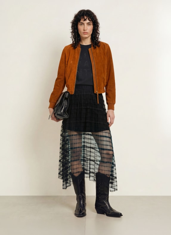 ALLSAINTS Kanten rok CELIA ZWART