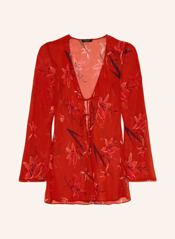 ALLSAINTS Kleid ZALIA DUNKELROT / HELLROT