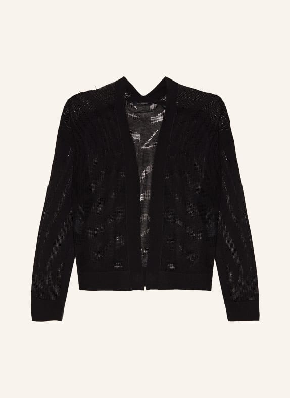 ALLSAINTS Gebreid openvallend vest MISHA ZWART