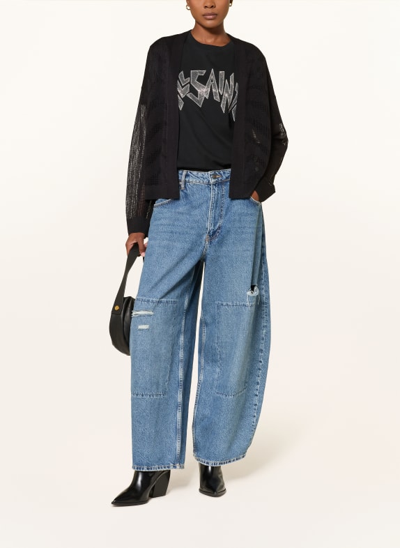 ALLSAINTS Gilet ouvert en maille MISHA NOIR
