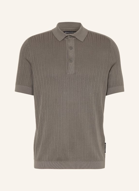 Marc O'Polo Gebreid poloshirt GRIJS