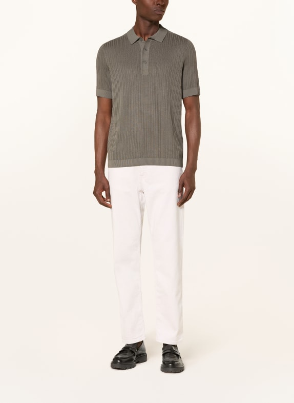 Marc O'Polo Strick-Poloshirt GRAU