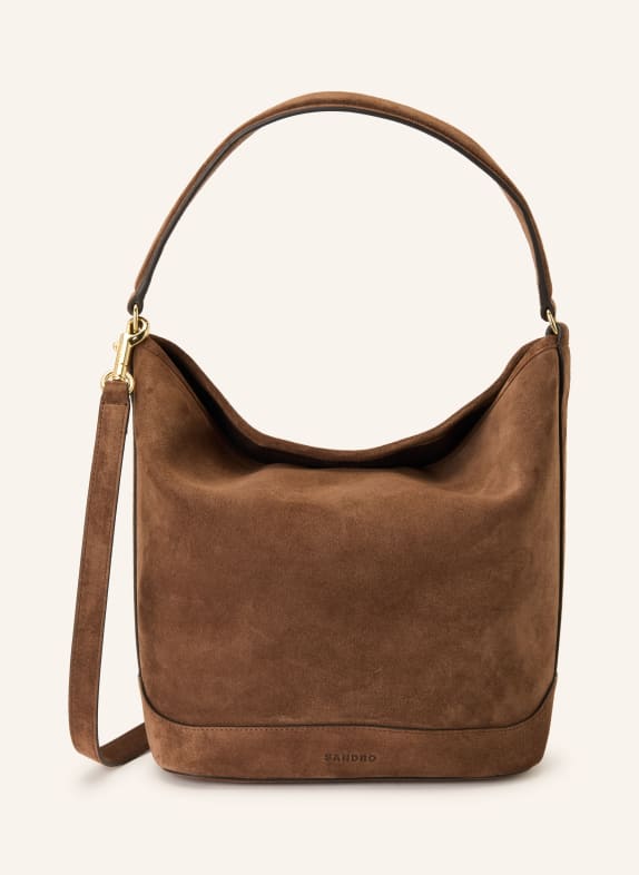 SANDRO Beuteltasche BRAUN / GOLD
