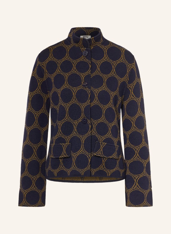 SIYU Strickblazer BLAU / DUNKELGELB