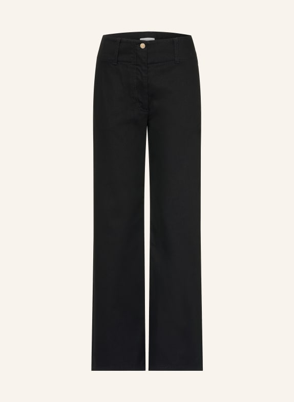 CLAUDIE PIERLOT Jeansy wide leg V002 BLACK DENIM