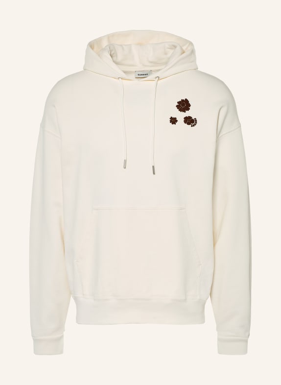 SANDRO Oversized-Hoodie ECRU / DUNKELBRAUN