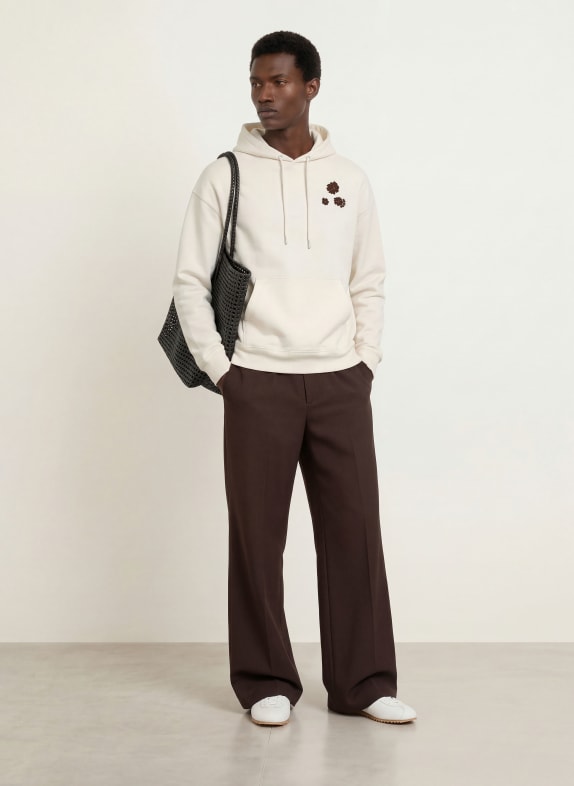 SANDRO Oversized-Hoodie ECRU / DUNKELBRAUN