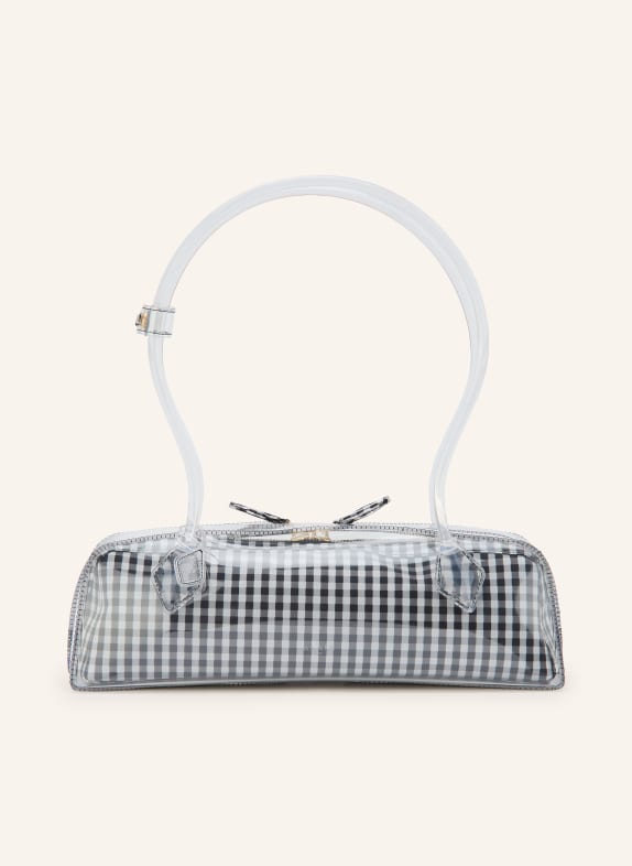 ALAÏA Handtasche LE TECKEL MEDIUM SCHWARZ / GOLD / WEISS